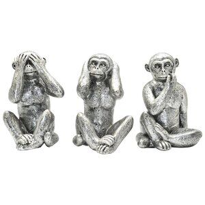 Adam & Friends Home Decor See No Evil, Hear No Evil, Speak No Evil Sculpture